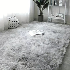 Light Grey Area Rugs Soft Fluffy Carpets for Living Room Bedroom Kids Room