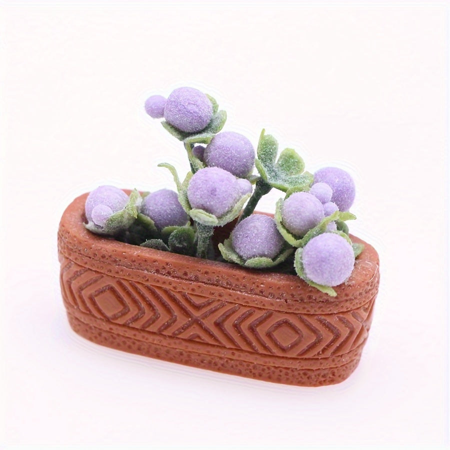 1:12 Scale Potted Plant Model for Dollhouse Decor