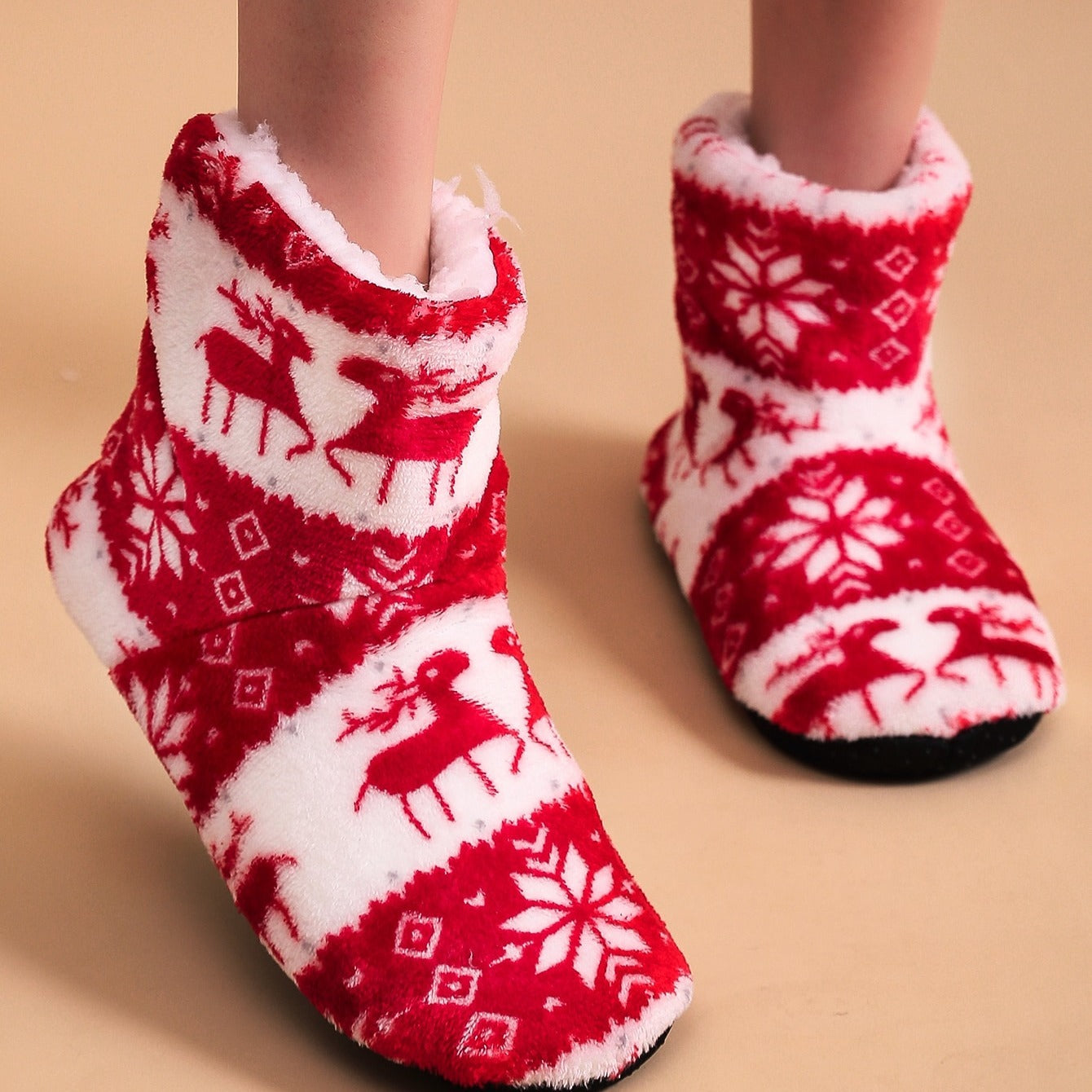 Christmas Elk Winter Floor Shoes for Women