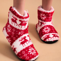 Christmas Elk Winter Floor Shoes for Women