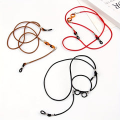 3pcs Leather Glasses Chain Multicolor Halter Non slip Glasses Strap