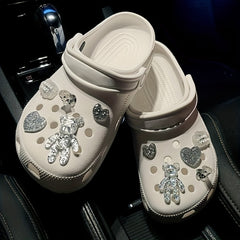 10pcs BlingBling Bear Shoe Charms Set for Sandals