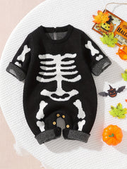 Infant Halloween Party Cosplay Onesie Knitted Long Sleeved Baby Jumpsuit