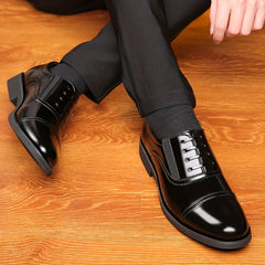 Men's Cap Toe Oxford Shoes Lace up Front Dress Shoes For Men Business Formal