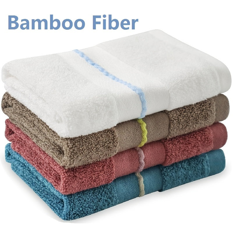 4pcs Bamboo Washcloth Face Towels 33x33cm Absorbent Small Towel for Bath Shower