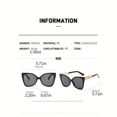 Cat Eye Sunglasses Chain Charm Gradient Glasses Summer Beach Party UV400