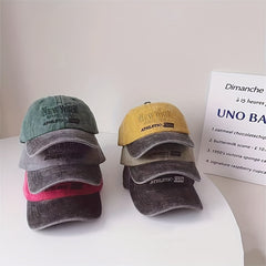 Vintage Denim Distressed Cap Sun Protection Comfortable Cap