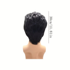 Men's Short Hair Cosplay Wig Christmas Party Head Cover