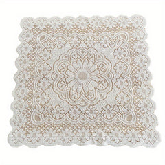 Polyester Round Lace Tablecloth Cafe Desktop Decoration Background Cloth
