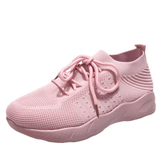 Breathable Lace Up Running Shoes Soft Sole Sneakers
