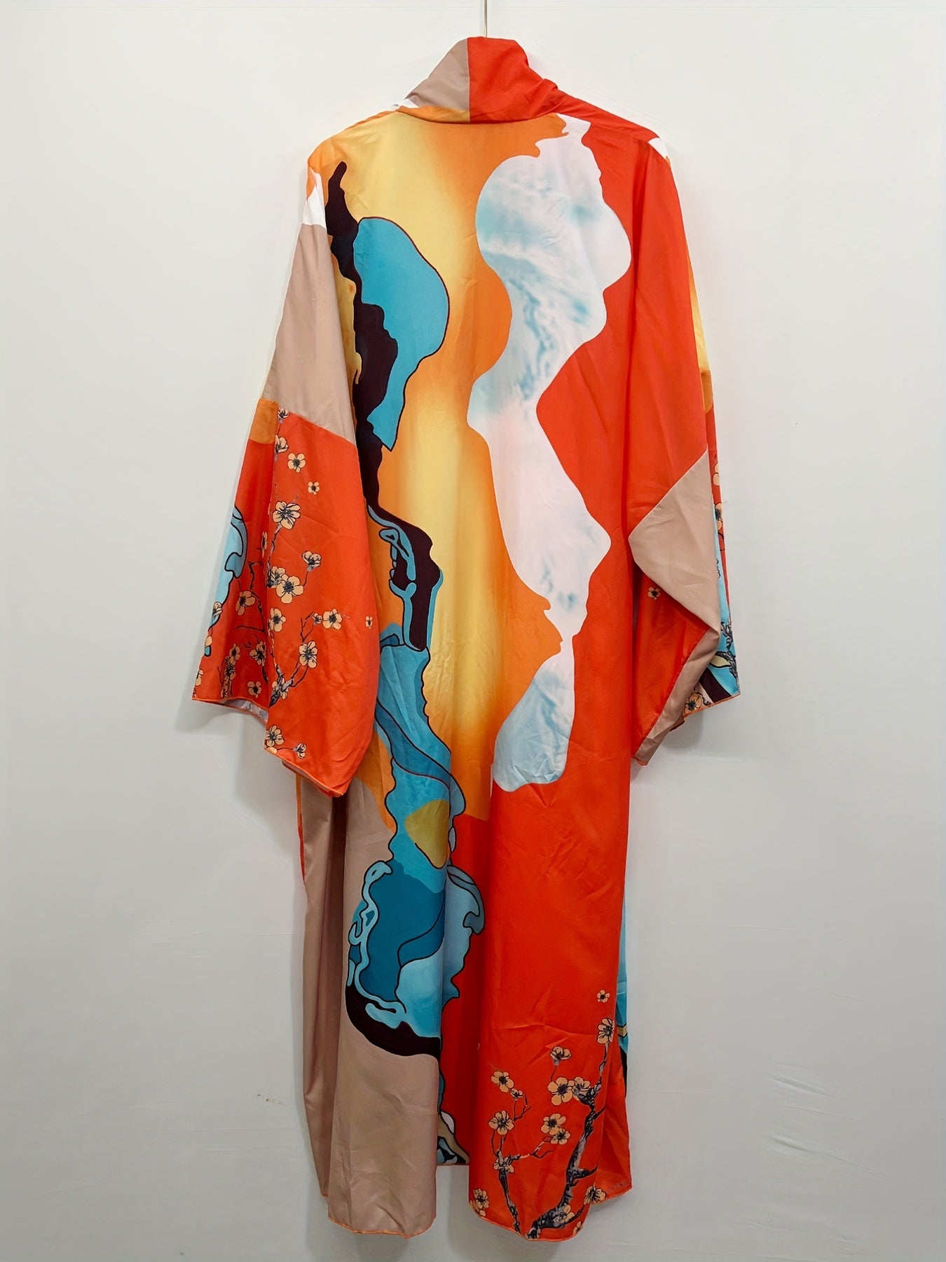 Casual Kimono Women's Painting Print Cover Up