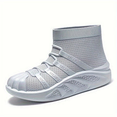 Men's High Top Rain Boots Non Slip Durable Slip On Shoes