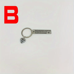 3pcs Stainless Steel Thank You Keychain Pendant for Teacher Parents