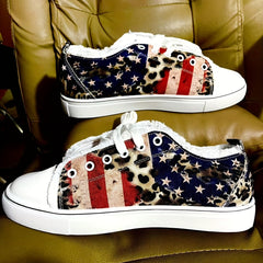 Women's Flag Pattern Canvas Shoes Independence
