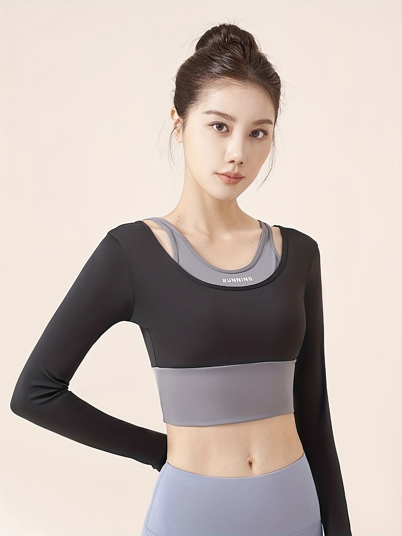 High Stretch Quick Dry Long Sleeve Workout Top for Women