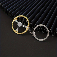 Mini Steering Wheel Keychain for Men Backpack Car Pendant