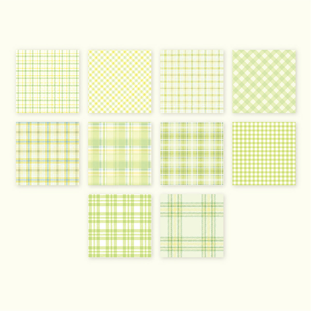 100 Sheets Plaid Pad 4 3 In 8 Cm Students Journal Material Paper
