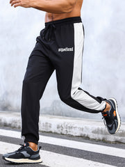 Men's Loose Fit Side Striped Sports Shorts for Outdoor Activities