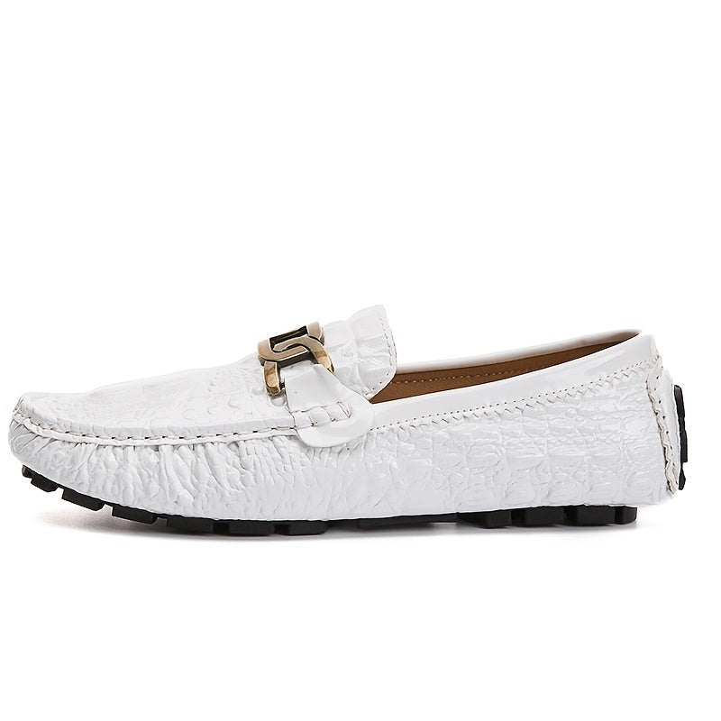 Metal Buckled Decor Loafers Slip-on Comfy Shoes