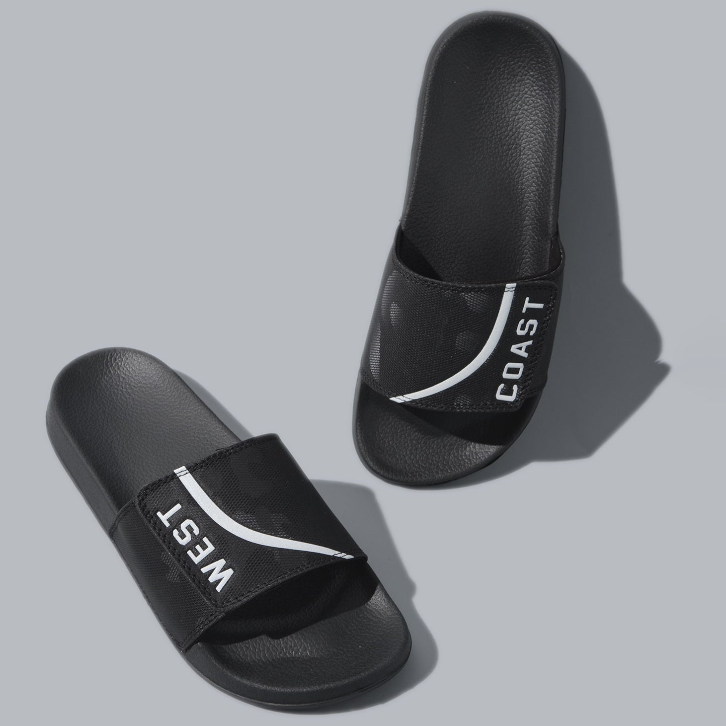 Men's Hook And Loop Fastener Slides Casual Non Slip Slippers