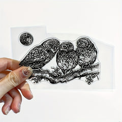 Owls Pattern Clear Silicone Stamp for Crafts