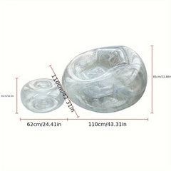 Transparent Sequins Lazy Sofa Portable Reclining Chair