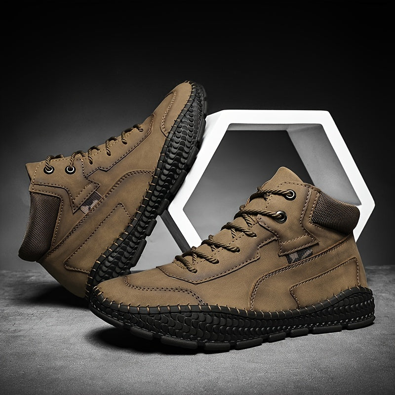 Men's Stitching Boots Casual Non Slip Ankle Boots