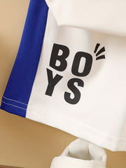 Boys Casual Outfit Hooded T shirt & Shorts Kids Summer Clothes Sets