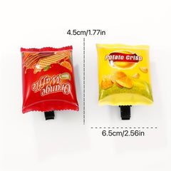 2pcs Chip Hairpin Snacks Hair Clips Girls Hair Accessories