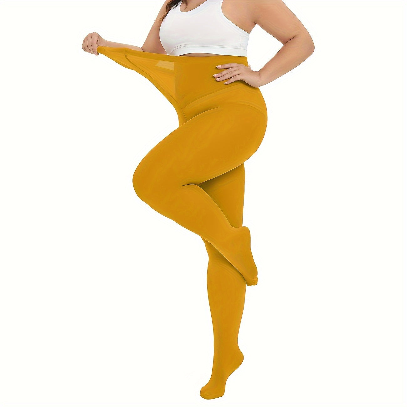 High Waisted Control Top Pantyhose Soft Tights