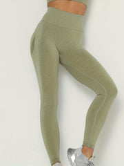 Women's Fitness Stretchy Sport Leggings Solid Tummy Control Tight Pan