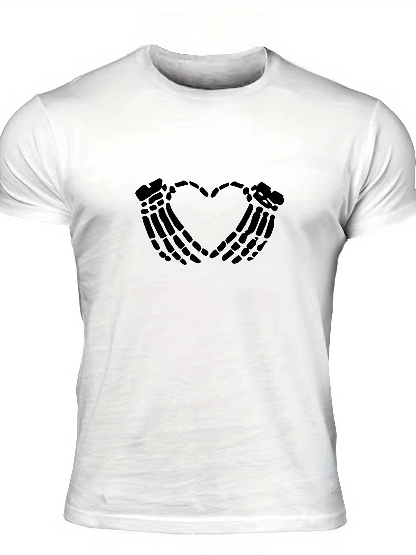 Men's Heart Graphic T shirt Casual Stretch Tee Summer Outdoor