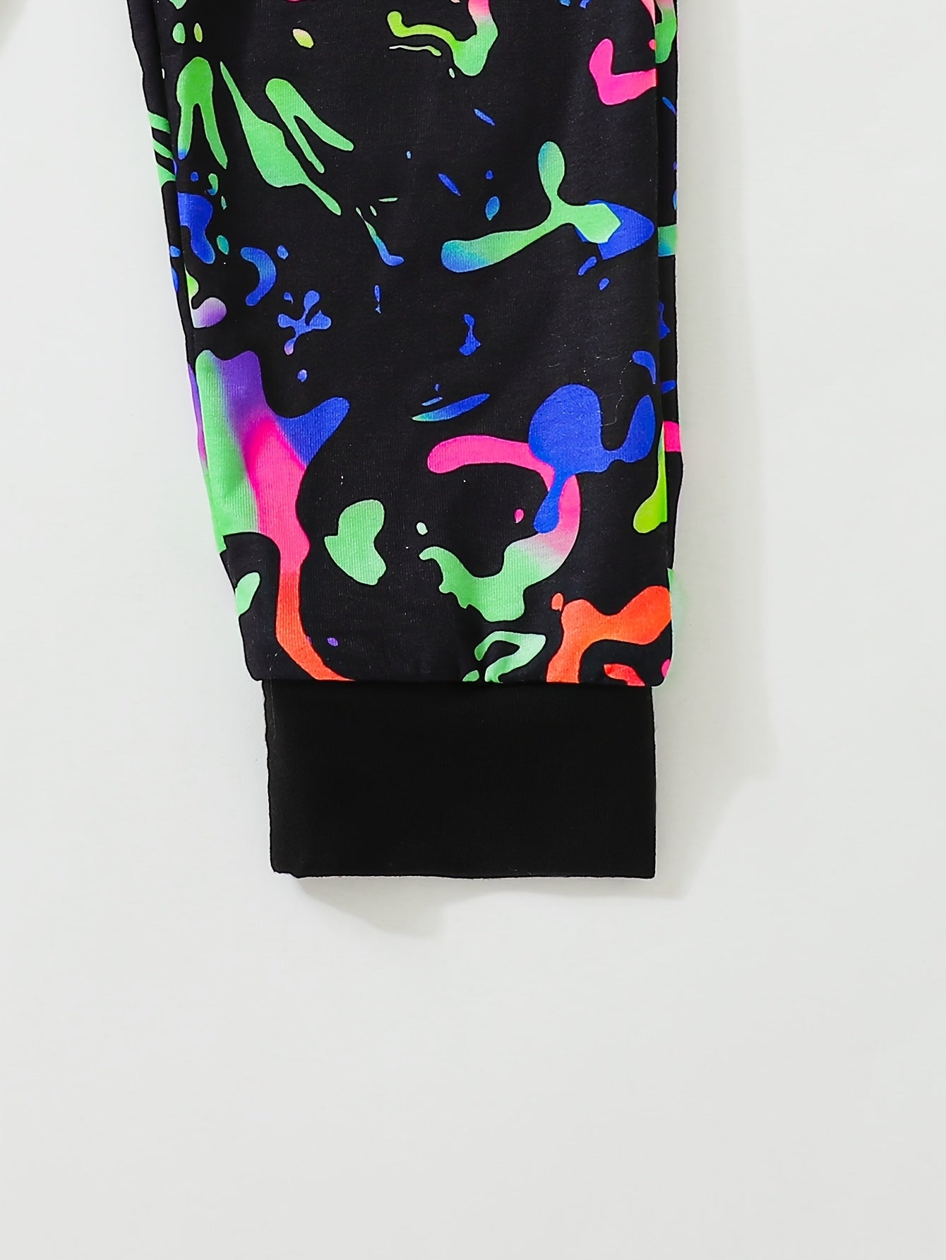 Reflective Paint Pattern Boy's 2pcs Sweatshirt & Sweatpants Set