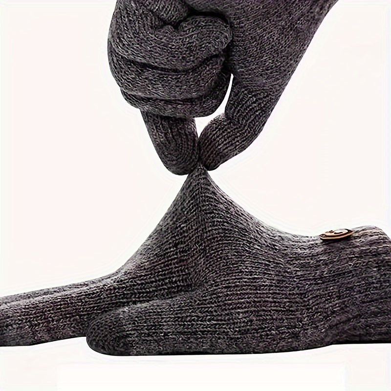 Men's Winter Touchscreen Knit Gloves for Outdoor Activities