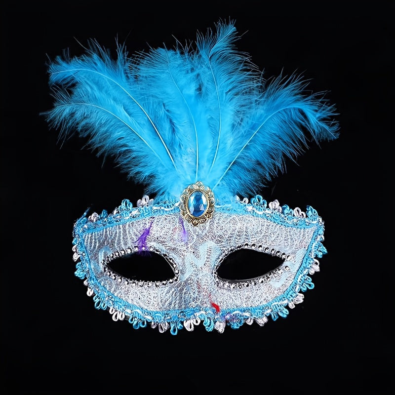 Girls Feather Mask Masquerade Cosplay Dress Up For Party