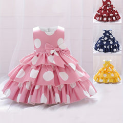 Sleeveless Polka Dot Princess Dress for Toddler Girls