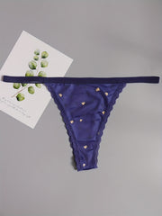 3 Pack Plus Size Floral Print Lace G-string Thongs Set