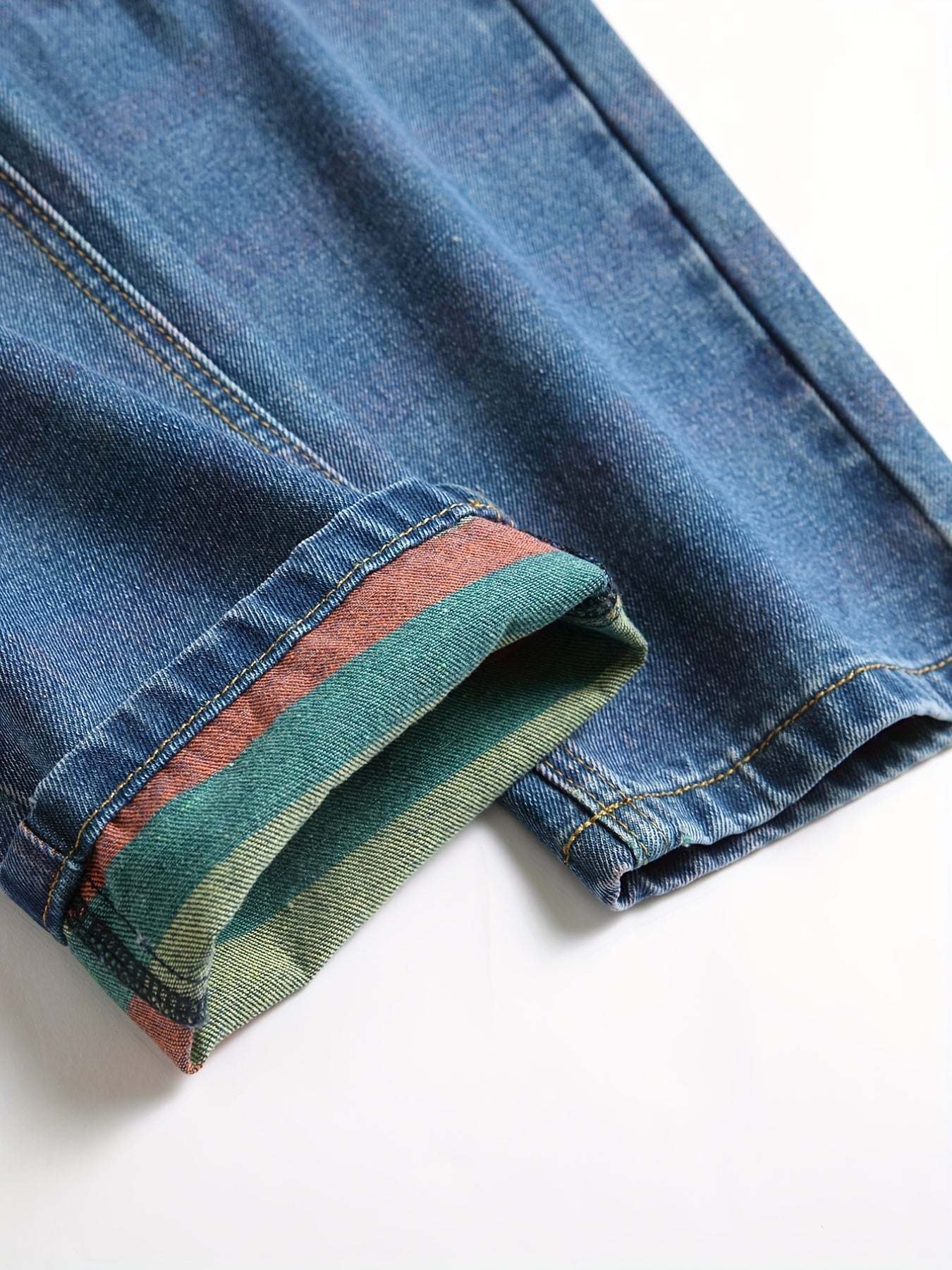 Slim Fit Ripped Jeans Men's Casual Distressed Denim Pants