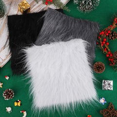 Fluffy Fur Square Patches for Crafts Sewing Clothing