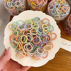 100pcs Colorful Hair Ropes for Women and Girls