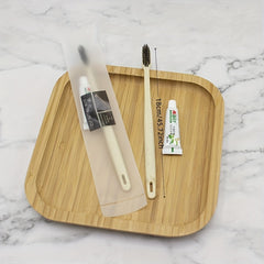 Travel Toothbrush 4Pcs Set Soft Toothbrush Comb Dental Shower Cap Razor