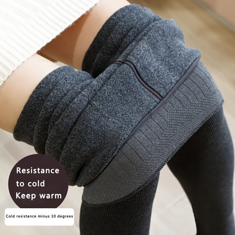 Plush Lined Tights High Waist Leggings Women's Stockings