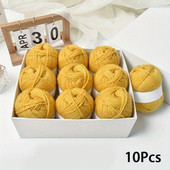 10pcs Four Strand Hand Knitted Doll Crocheted Polyester Wool Ball Yarn