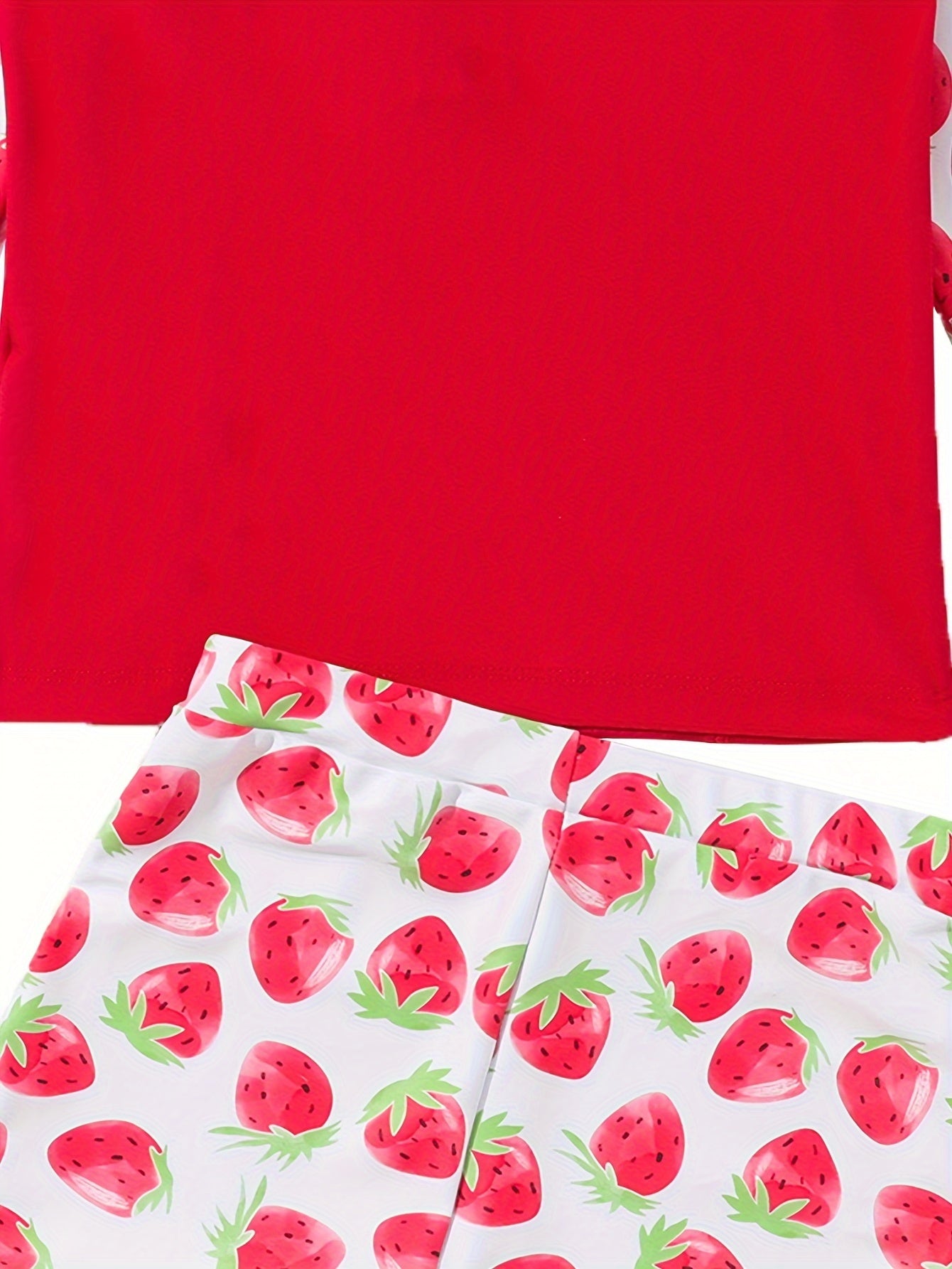 Toddler Girls Strawberry Swimwear Set For Summer Surfing