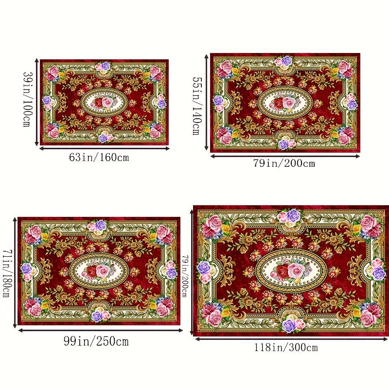 Boho Anti Fatigue Kitchen Rugs Vintage Absorbent Non Slip Soft Faux Sheepskin