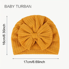 Baby Turban Hats with Bowknot Cozy Head Wraps for Newborn