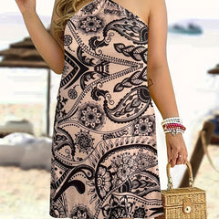 Paisley Print Boho Halter Dress