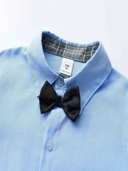 Boys Gentleman Outfit Shirt & Pants Set Kids Clothes