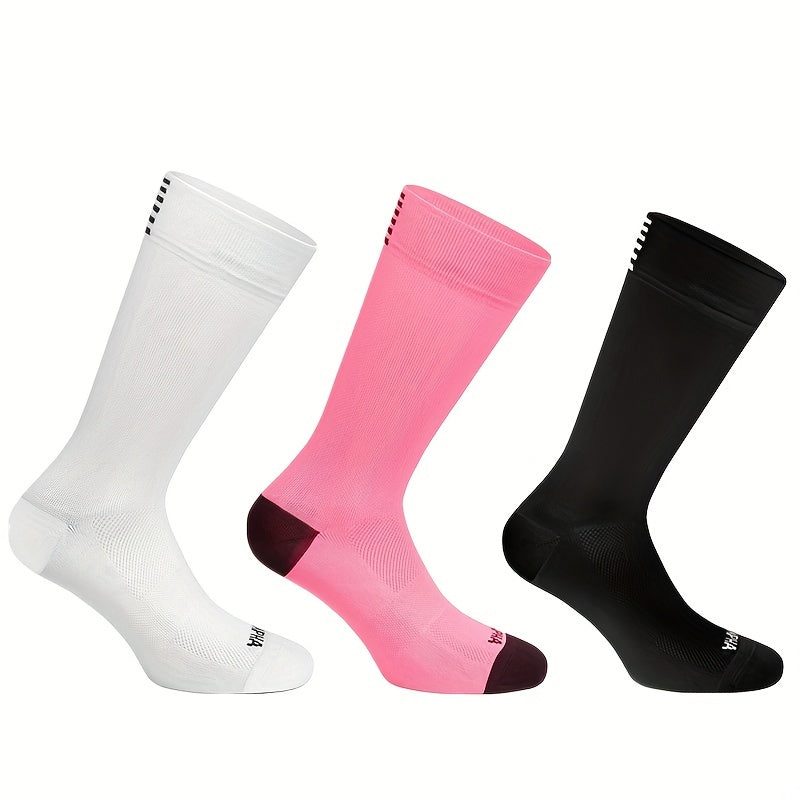 Unisex Mid Calf Anti-Odor Athletic Crew Socks for Running
