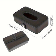 Car Tissue Box PU Leather Sunshield Auto Accessories Car Interior Supplies